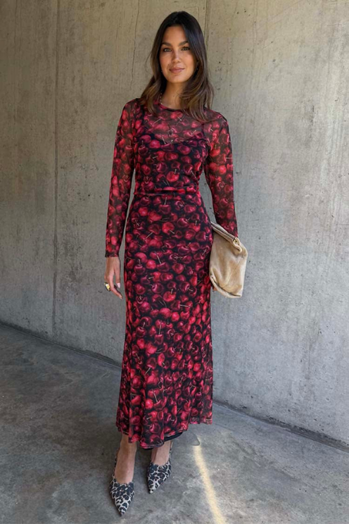 Cherry Mesh Soho Dress