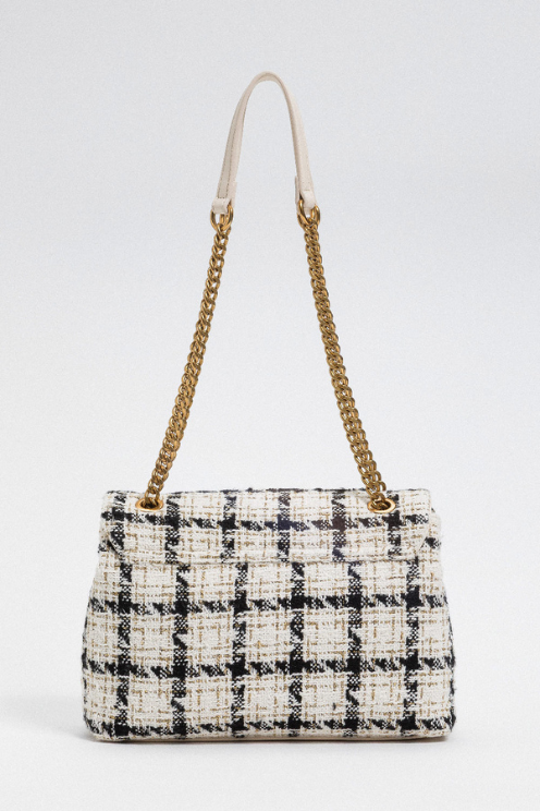 Bouclé Check Chain Shoulder Bag