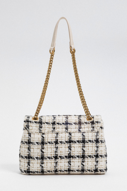 Bouclé Check Chain Shoulder Bag
