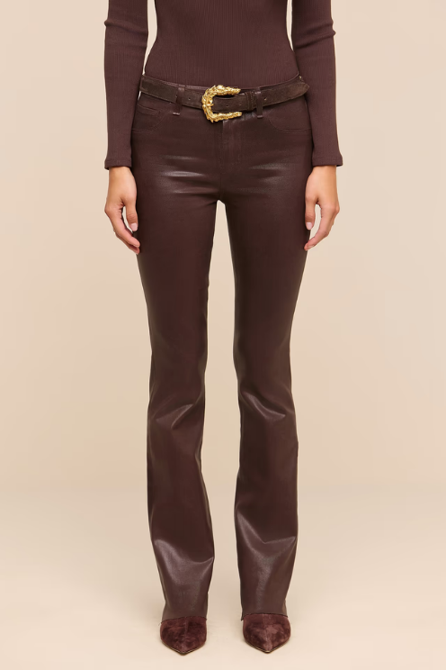 Ruth Coated Straight-Leg Jean
