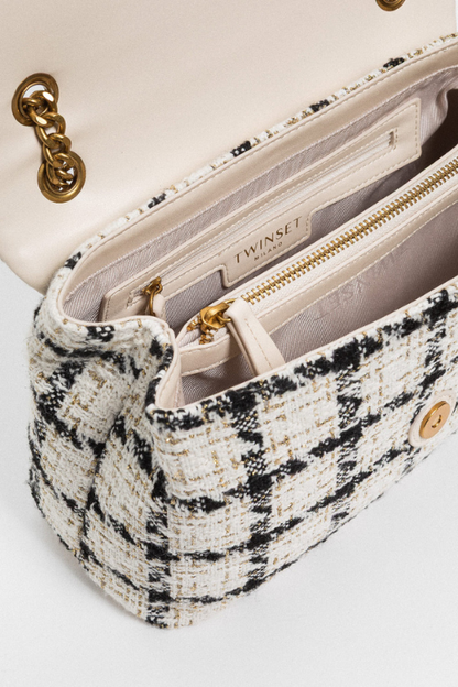Bouclé Check Chain Shoulder Bag