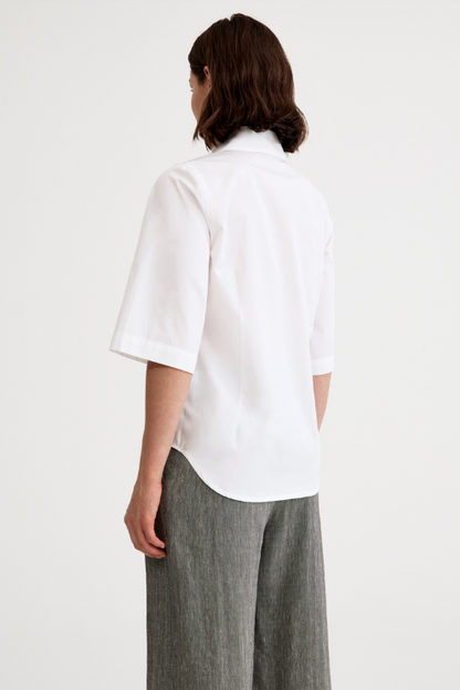 3/4 Sleeve Point Collar Shirt