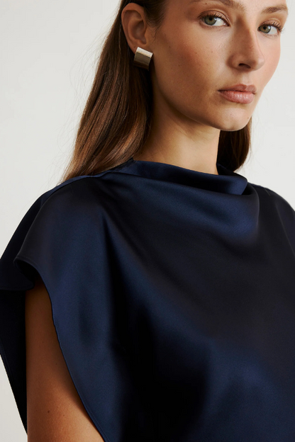 Adrien Navy Blouse