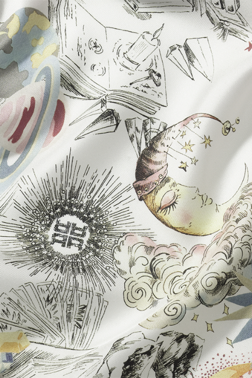 Dreamscape Silk Pirnted Scarf