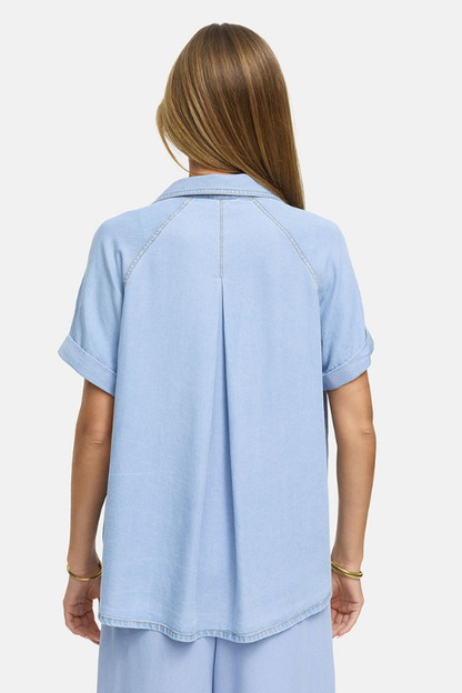 Short-Sleeve Denim Shirt