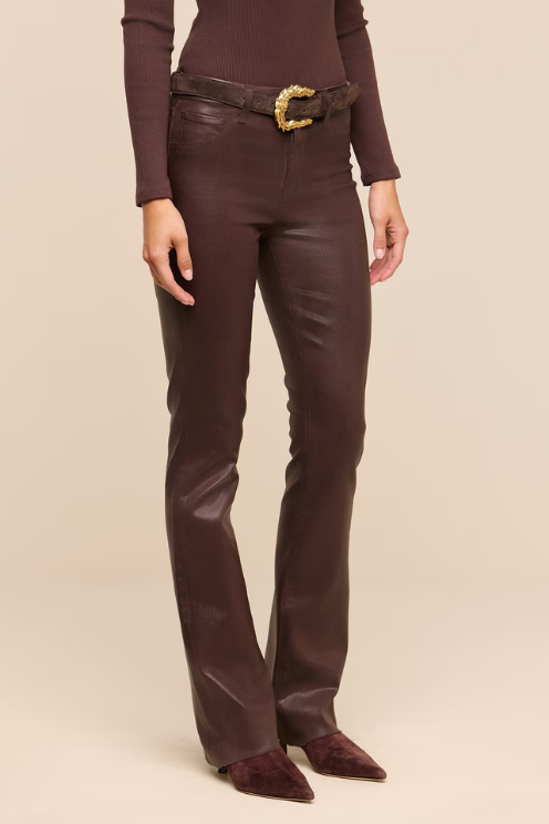 Ruth Coated Straight-Leg Jean