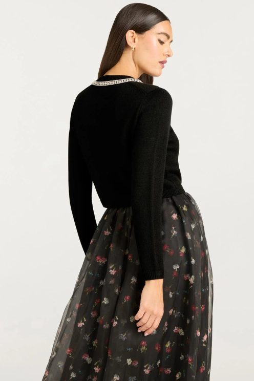 Tumbling Carnation Cardigan