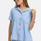 Short-Sleeve Denim Shirt