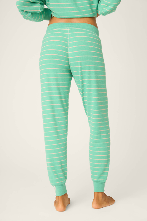 Peace & Pawlidays Green Stripe Jammie Pant