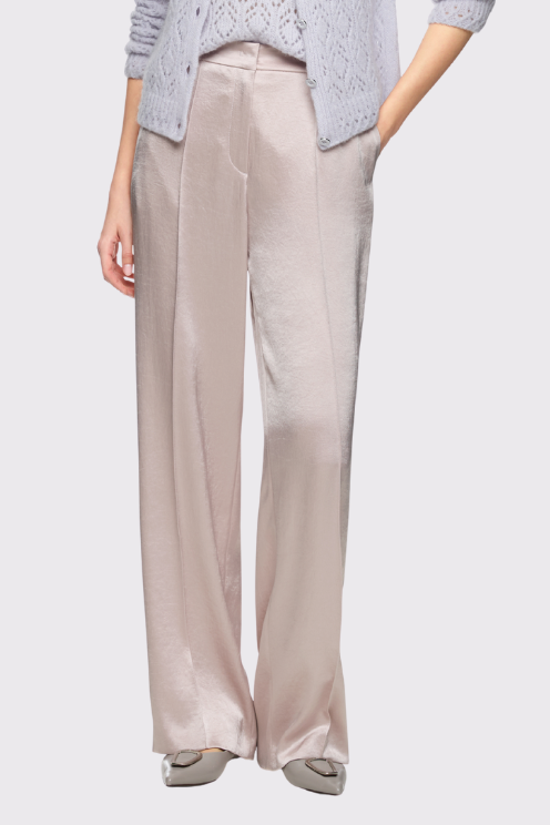 Wide-Leg Satin Pant