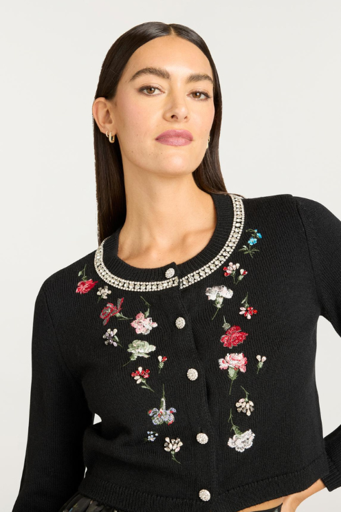 Tumbling Carnation Cardigan