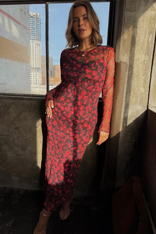 Cherry Mesh Soho Dress