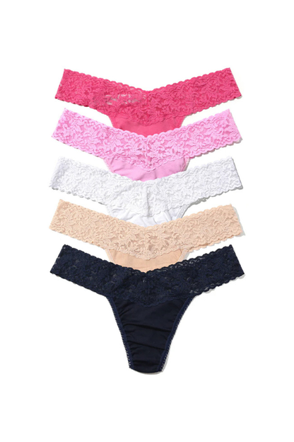 Cotton Low Rise Thong Holiday 5 Pack Cracker