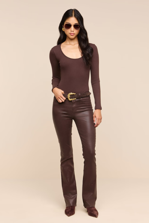 Ruth Coated Straight-Leg Jean