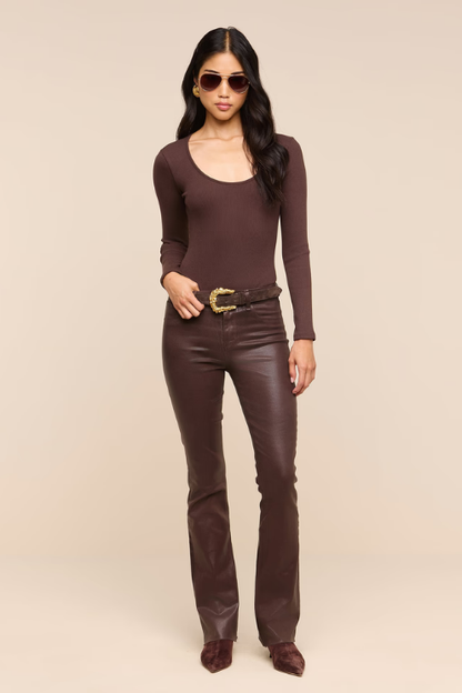 Ruth Coated Straight-Leg Jean