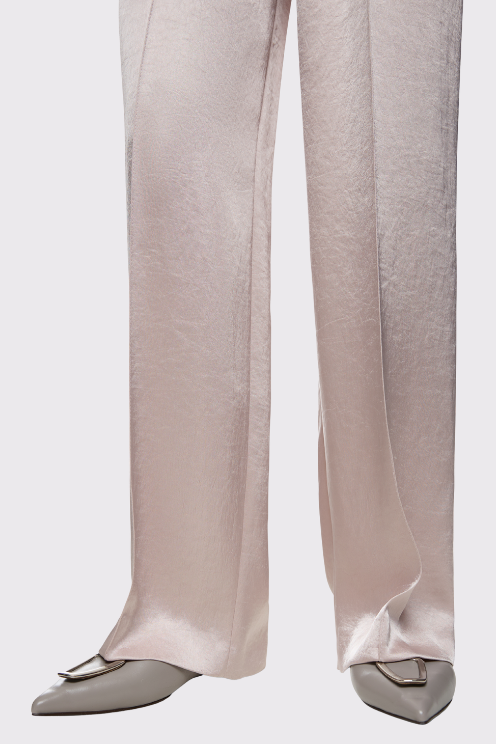 Wide-Leg Satin Pant