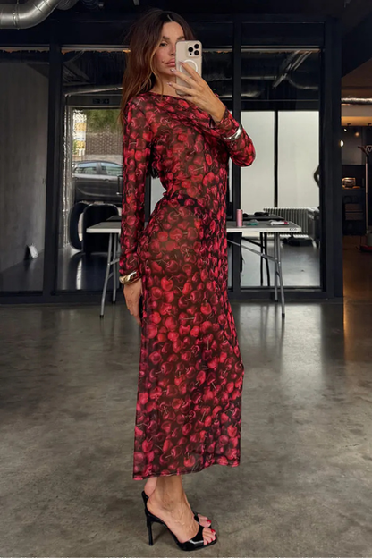 Cherry Mesh Soho Dress