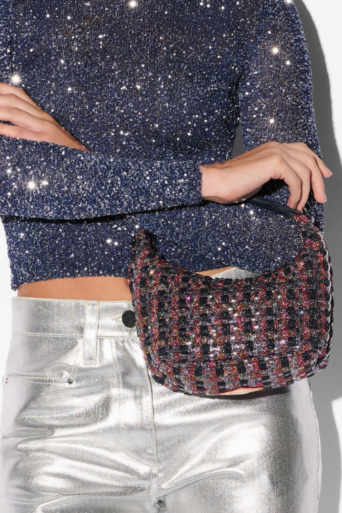 Mini Woven Hobo - Multi Shimmer