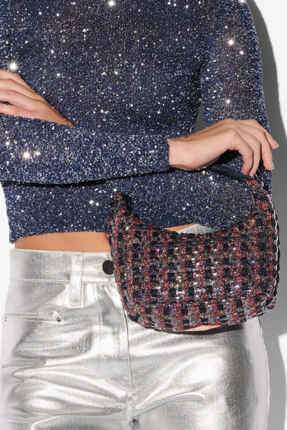 Mini Woven Hobo - Multi Shimmer