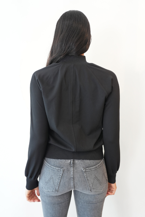 Milano Stitch Jersey Jacket with Knit Details