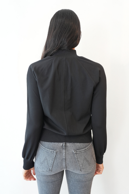 Milano Stitch Jersey Jacket with Knit Details