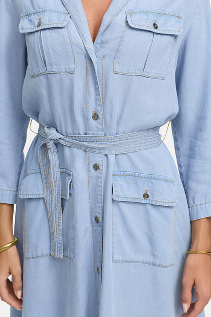 Denim Utility Shirt Dress
