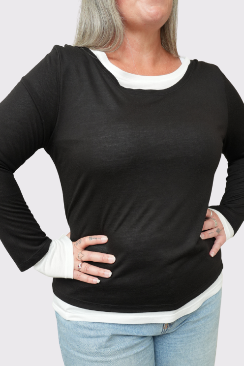 Double-Layer Long Sleeve Tee