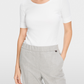 Round - Collar Shirt With Short Sleeves