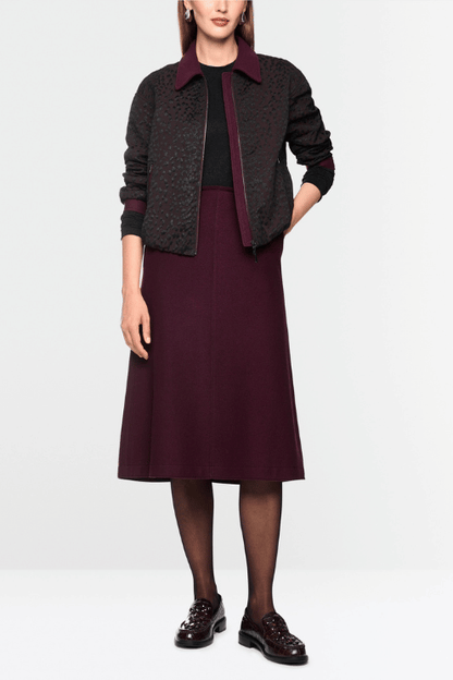 Boiled Wool A-line Skirt
