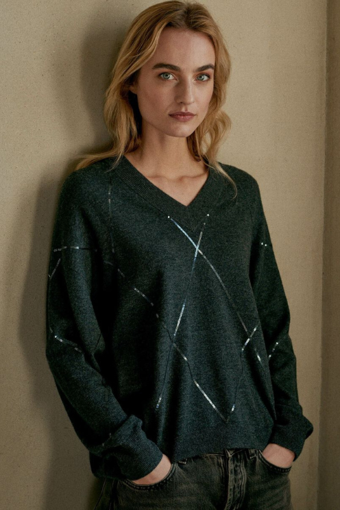 Knitted Pullover Charcoal