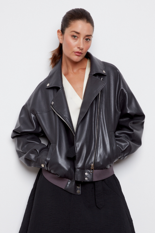 Carey Vegan Leather Jacket