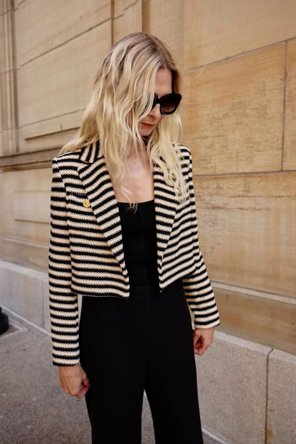 Cropped Knit Jacket