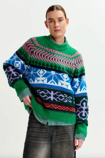 Jacquard Boxy Sweater