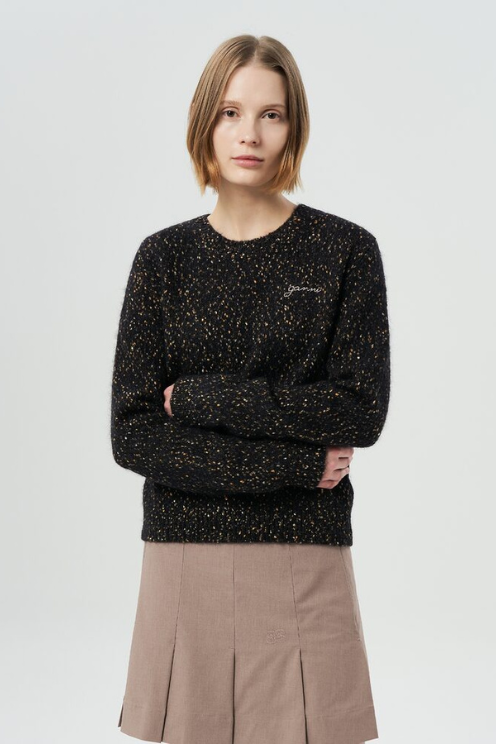 Alpaca Cotton Mix O-Neck Sweater