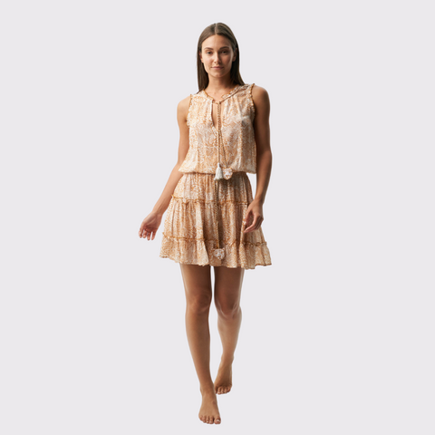 Taj Sparti Dress in Animal Sand