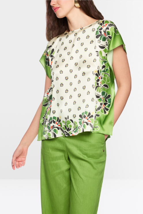 Hibiscus Print Blouse