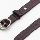 Small Audrey Leather Belt - Embossed Crocodile