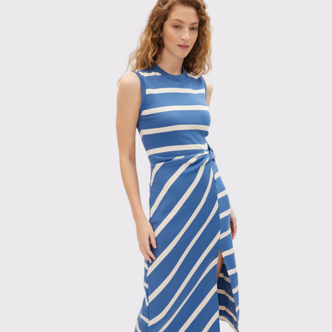 Tanya Taylor Sleeveless Striped Cody Dress