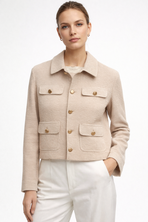 Cropped Jacket Linen Jacket