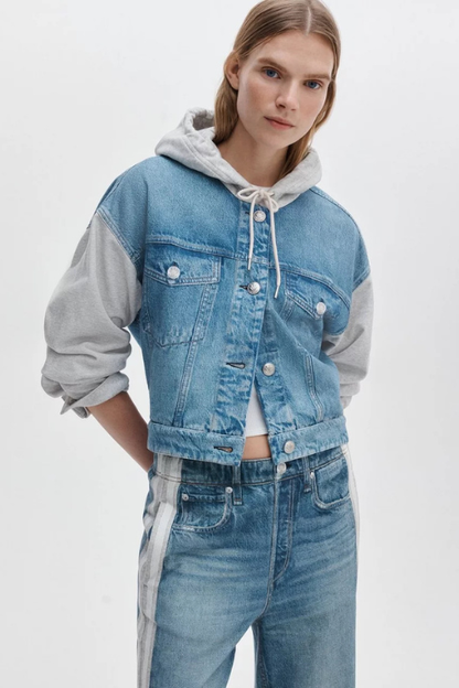 rb Miramar Combo Hooded Trucker Jacket