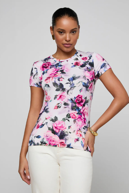Ressi Fitted Tee - Water Rose