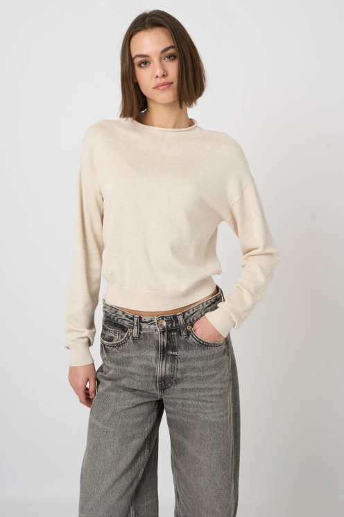 Relaxed Mini Roll Neck Sweater