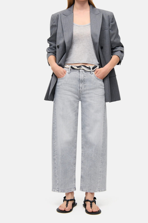 Oria O-shaped Cropped Denim