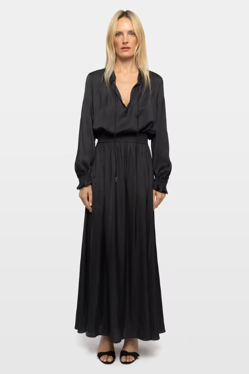 Rayado Satin Dress