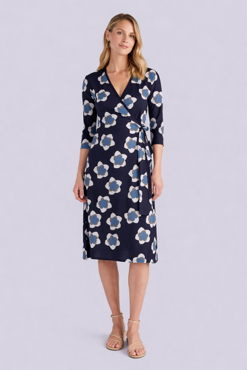 The Paisley Midi Wrap Dress