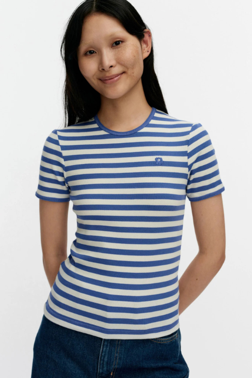 Striped Poppy Tee