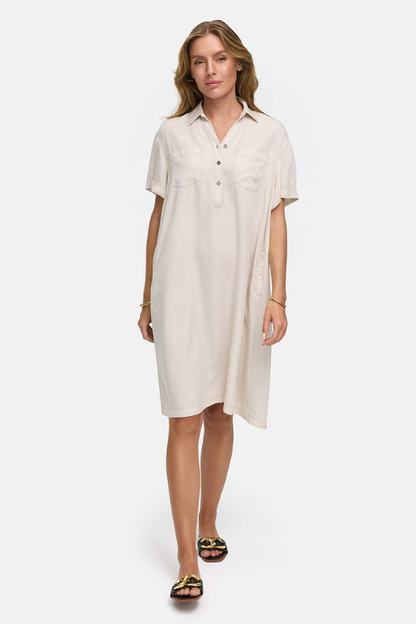 Leopard Panel Shirt Dress