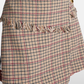Check Wool Mix Wrap Mini Skirt