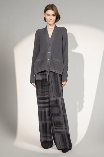 Silk Back Knit Cardigan
