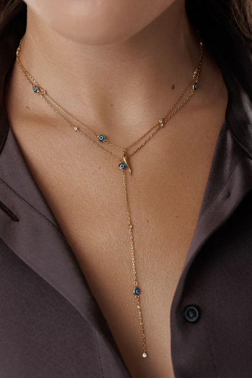 Horn Evil eye Necklace